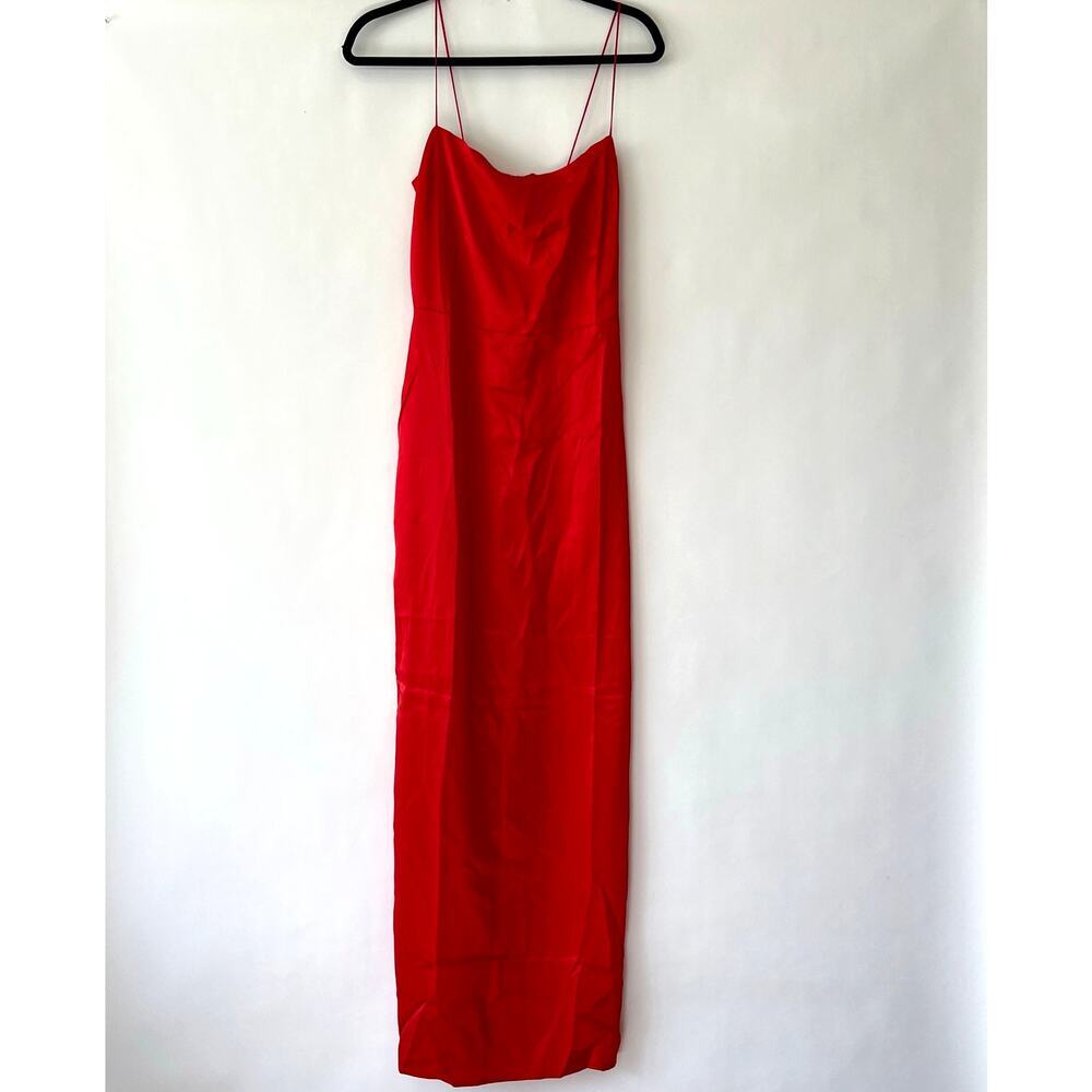 Reformation Womens Frankie Silk Dress Tango Size 6 NWT